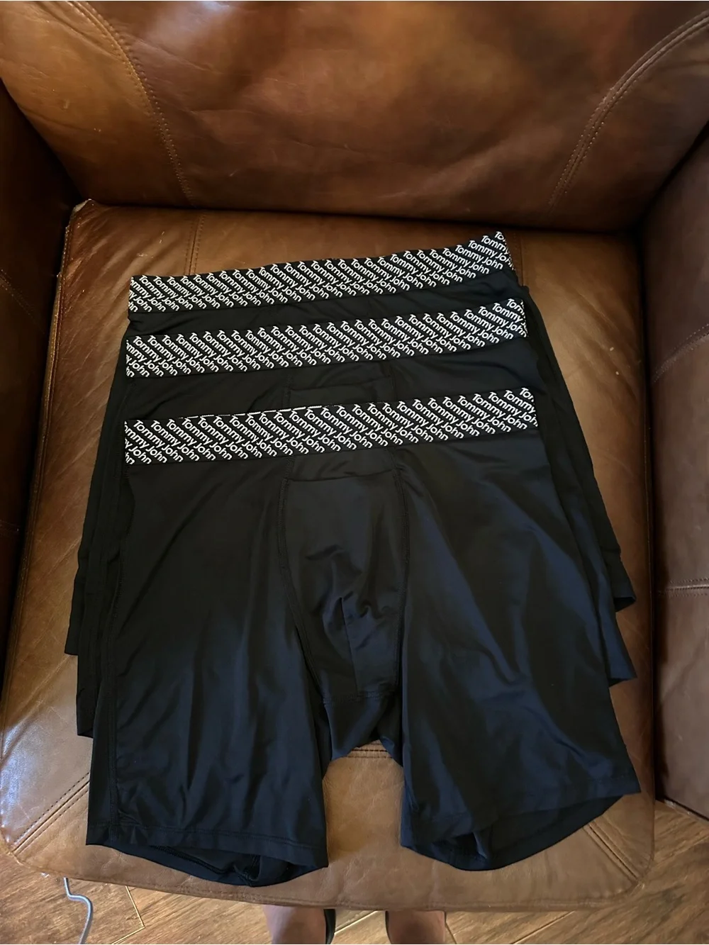 Tommy John | 3 Pairs | Black 6” Performance Basics Boxer Briefs - Men’s Medium